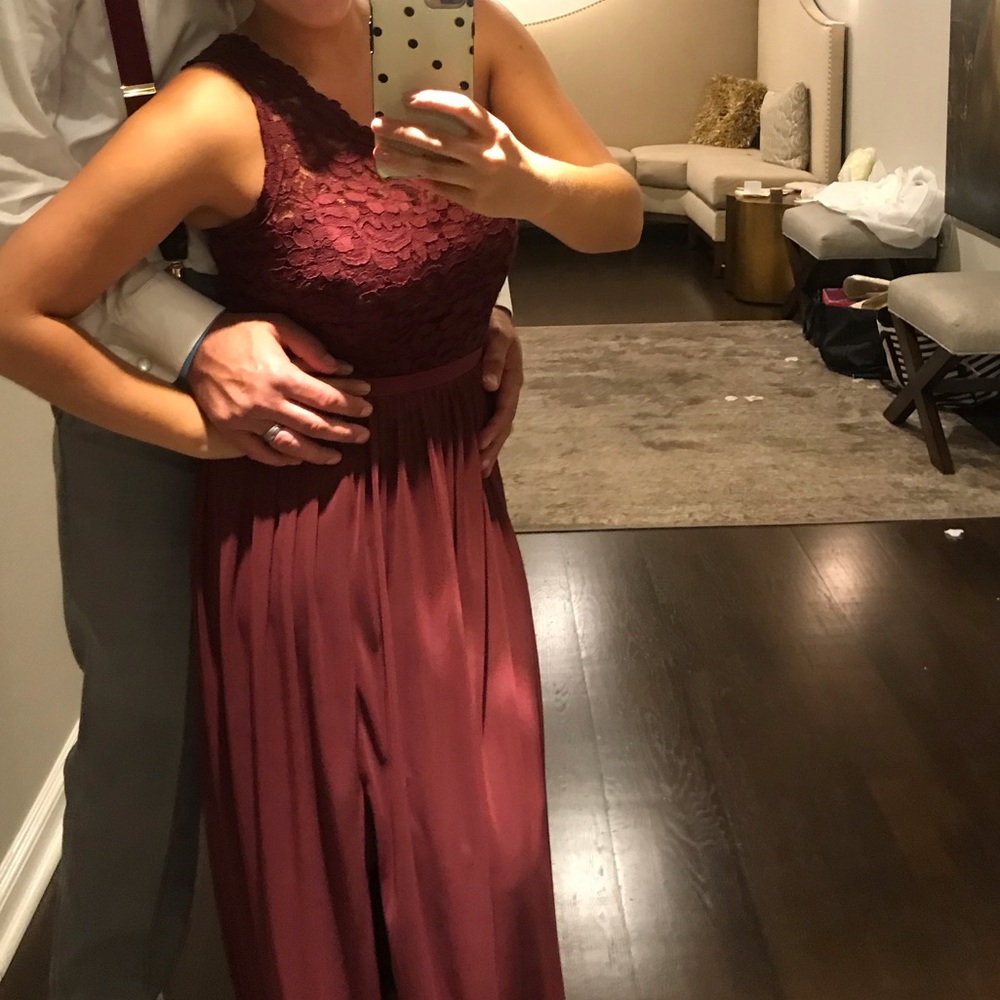 Wine David’s Bridal Dress F17063